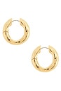 view 2 of 3 Liquid Luxe Medium Hoop Earrings in Gold
