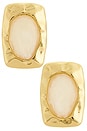 view 1 of 2 Liquid Resin Earring in Beige & Gold