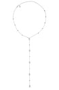 view 1 of 3 Marquise Crystal Lariat Necklace in Silver