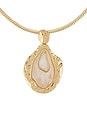view 2 of 3 Liquid Resin Pendant Necklace in Beige & Gold