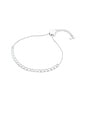 view 1 of 3 Adjustable Dainty Crystal Bracelet in Silver