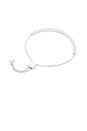 view 3 of 3 Adjustable Dainty Crystal Bracelet in Silver