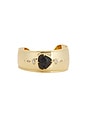 view 2 of 3 Midnight Solstice Thick Cuff Bracelet in Black & Gold