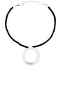 view 1 of 3 COLLAR COLGANTE CIRCLE in Black & Silver