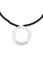 view 2 of 3 COLLAR COLGANTE CIRCLE in Black & Silver
