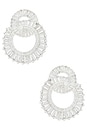 view 1 of 2 Rotating Circles Crystal Earrings in Silver