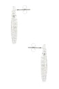 view 2 of 2 Rotating Circles Crystal Earrings in Silver