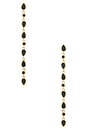 view 1 of 2 Crystal Rainfall Earrings in Black & Gold