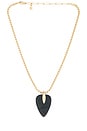 view 1 of 3 Midnight Solstice Pendant Choker NECKLACE in Black & Gold