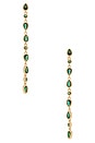 view 1 of 2 Crystal Rainfall Earrings in Emerald Crystal & Gold