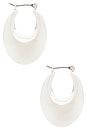 view 2 of 3 Chunky Oval Hoop Earrings in Silver