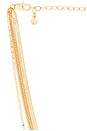 view 3 of 3 All The Chains Layered Necklace in Emerald Crystal & Gold