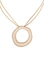 view 2 of 3 Open Circle Pave Necklace in Clear Crystal & Gold