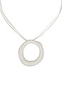view 2 of 3 Open Circle Pave Necklace in Clear Crystal & Silver