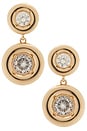 view 1 of 2 PENDIENTES LARGOS GYPSY-SET CRYSTAL in Clear Cystal & Gold