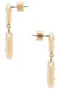 view 2 of 2 PENDIENTES LARGOS GYPSY-SET CRYSTAL in Clear Cystal & Gold