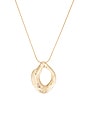 view 2 of 3 Molten Marquise Pendant Necklace in Clear Crystal & Gold