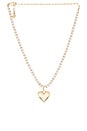view 1 of 3 Luminous Love Tennis Necklace in Clear Crystal & Gold