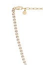 view 3 of 3 Pave Bow Tennis Necklace in Clear Crystal & Gold