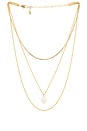 view 1 of 3 Layered Pearl Pendant Necklace in Pearl & Gold