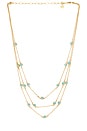 view 1 of 3 COLLAR SUPERPUESTO CRYSTAL DOT in Turquoise & Gold