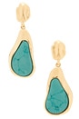 view 1 of 2 HIDDEN GEM ダングルイヤリング in Turquoise & Gold