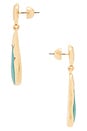 view 2 of 2 HIDDEN GEM ダングルイヤリング in Turquoise & Gold