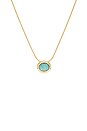 view 2 of 3 COLLAR COLGANTE DONUT CRYSTAL in Turquoise & Gold