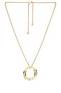view 1 of 3 Open Circle Adjustable Chain Necklace in Gold