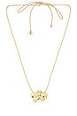 view 1 of 3 COLLAR COLGANTE NATURAL CORD FLOWER in Gold
