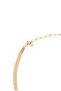 view 3 of 3 COLLAR DE CADENA PLANA TEXTURED FLAT CHAIN NECKLACE in Gold