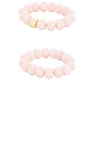 view 2 of 4 Power Bead Bracelet Stack in Rose