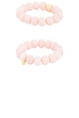 view 4 of 4 Power Bead Bracelet Stack in Rose