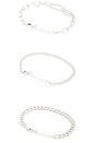 view 3 of 3 Chain Game Bracelet Set in Silver