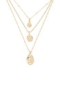 view 2 of 3 Circle Flow Layered Necklace Set in Gold