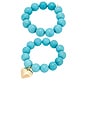 view 4 of 6 Luck And Love Turquoise Bracelet Set in Turquoise