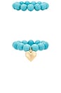 view 5 of 6 Luck And Love Turquoise Bracelet Set in Turquoise