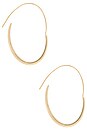 view 2 of 3 Oval Threader Hoops in Gold