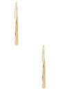 view 3 of 3 Oval Threader Hoops in Gold