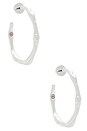 view 1 of 3 Classical Wave Hoops in Silver
