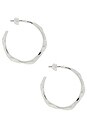view 2 of 3 Classical Wave Hoops in Silver