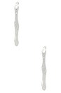 view 3 of 3 Classical Wave Hoops in Silver