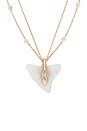 view 2 of 2 Deep Ocean Shark Necklace in Gold