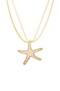 view 2 of 2 Pav? Starfish Necklace in Gold