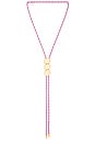 view 1 of 2 Corded Bolo Necklace in Pink & Gold