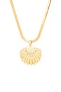 view 2 of 2 Herringbone Shell Necklace in Gold