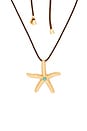 view 2 of 2 COLLAR COLGANTE STARFISH in Cognac & Gold