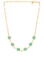 view 1 of 2 SAUTOIR PENDENTIF MOLTEN in Turquoise & Gold