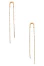 view 1 of 2 Double Chain Drop Earrings in Gold