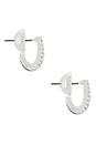 view 2 of 3 Glisten Wing Pave Earrings in Clear Crystal & Silver